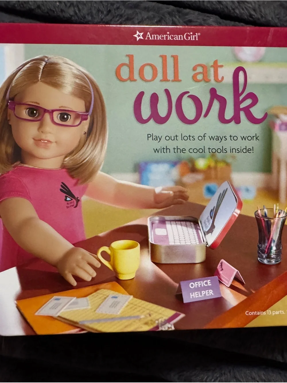 American Girl Doll at Work Playset - Pink, Yellow, Purple